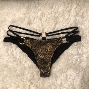 Beach bunny gun powder lace bikini bottom - medium
